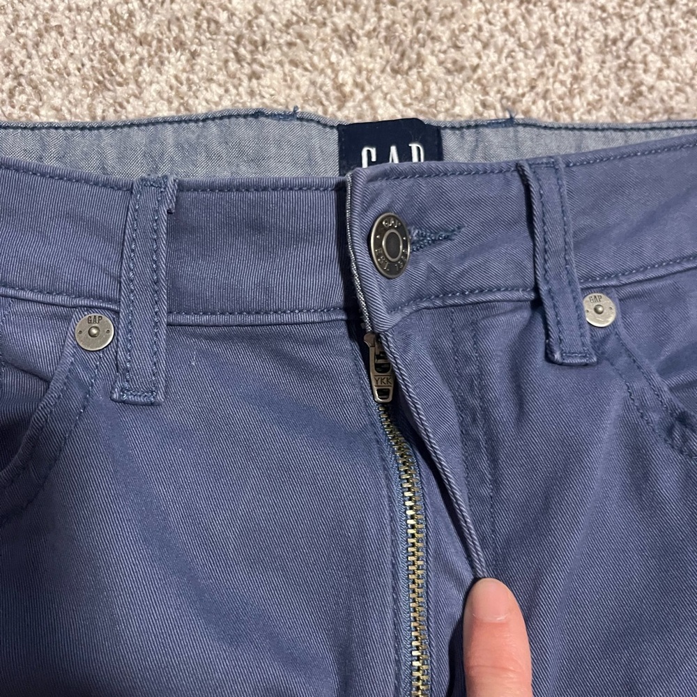 Gap Men’s Navy Straight Leg Pants Size 34x30 Flat Front Casual - Picture 9 of 12